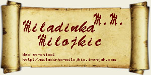 Miladinka Milojkić vizit kartica